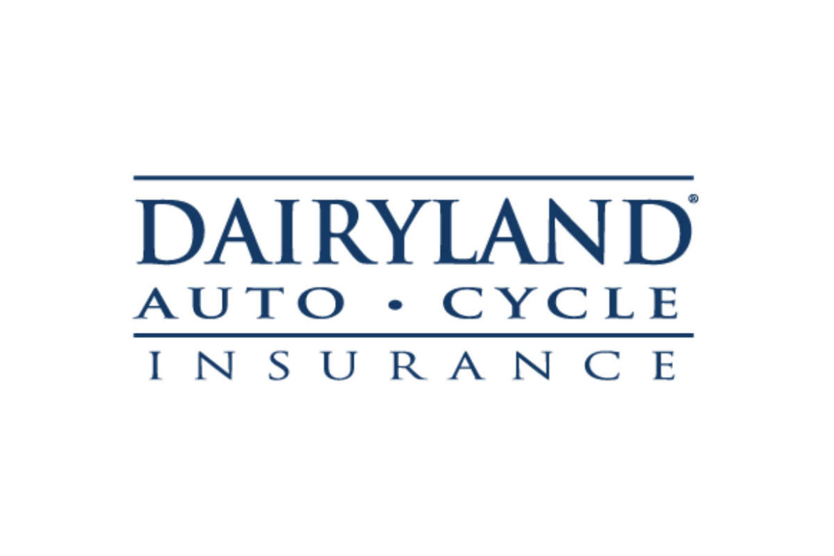 Dairy land auto cycle insurance logo with white background